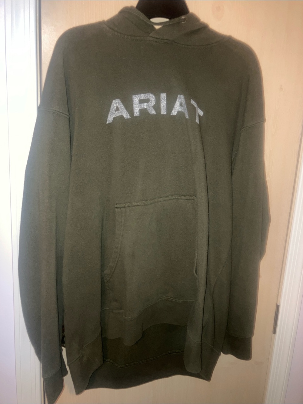 Ariat Olive Green Crewneck Hoodie with Front Pocket 2XL